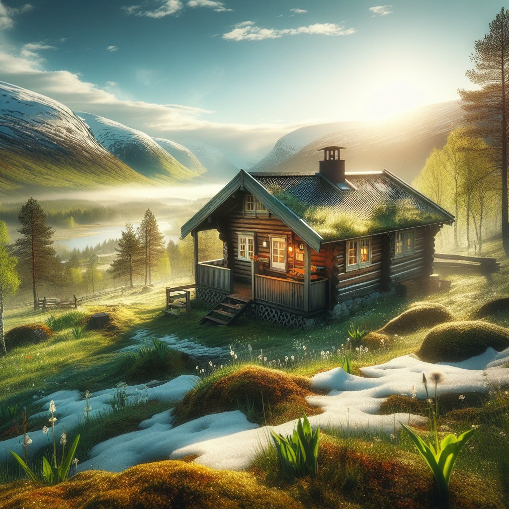 Forår i Fjeldet: Vågn Op til Liv i Din Hytte i Rauland